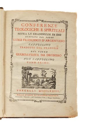 Conferenze teologiche e spirituali sopra le grandezze di Dio   DʹArgentano Luigi Francesco