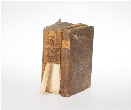 Lotto di due libri: Selva di varia lettione di Pietro Messia; Martyrologium Romanum   