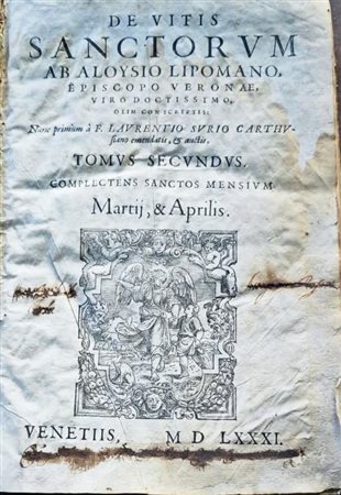 Lotto di quattro volumi formato 4° rilegati in pergamena   