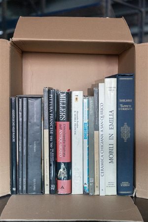 Box letteraria contenente lotto di 14 volumi d'arte   