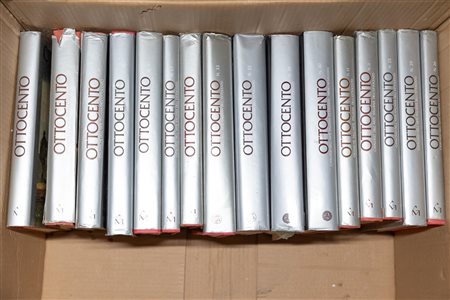 Box letteraria contenente lotto di 16 volumi sull'arte nell'Ottocento   