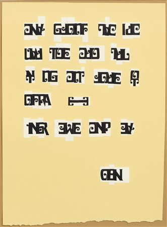 BRUNO MUNARI
Scrittura illeggibile di un popolo sconosciuto, 1973