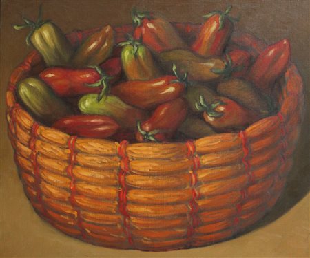 AGUZZI FABIO Milano 14/03/1953Appena coltiolio su tela cm. 50x60, firma e...