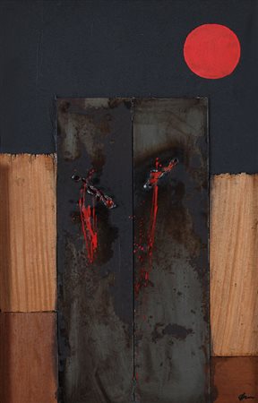 DE LUTTI PIERLUIGI Monfalcone 1959Doppia feritaolio, tecnica mista,...