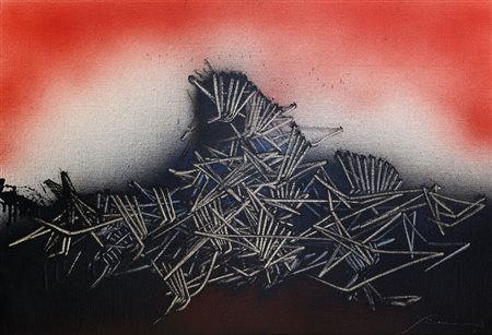 SCANAVINO EMILIO Genova 28/02/1922 - Milano 29/11/1986La montagna, 1982olio...