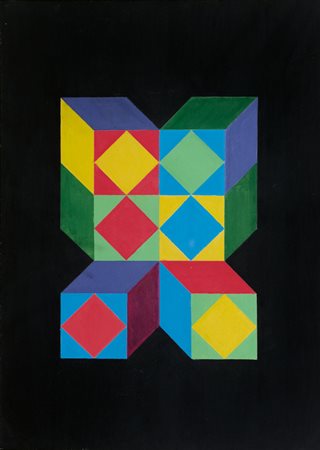 VASARELY VICTOR Pecs 1908 - Parigi 15/03/1997Tridim (G), 1979acrilici su tela...