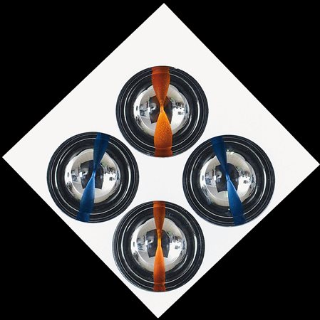 COSTALONGA FRANCO Venezia 1933Oggetto cromocinetico4 semisfere in metacrilato...