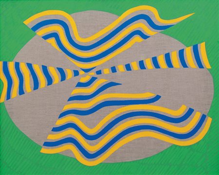 ACCARDI CARLA Trapani 09/10/1924 - Roma 23/02/2014Ombrello giallo blu,...