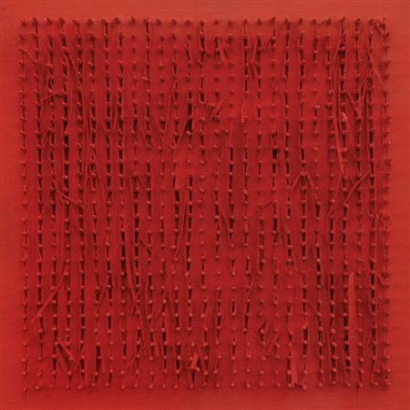 AUBERTIN BERNARD Fontenay aux Roses 1934Tableau clous, 1969acrilico, chiodi e...