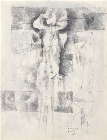 BRUNORI ENZO Perugia 14/07/1924 - Roma 13/05/1993Sciamano, 1969matita...