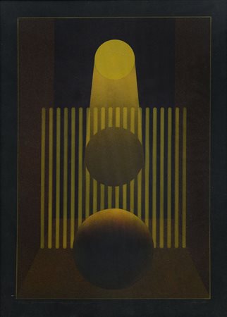 LE PARC JULIO Santa Fe' 1928Theme 107 a variation, 1981acrilici su carta cm....