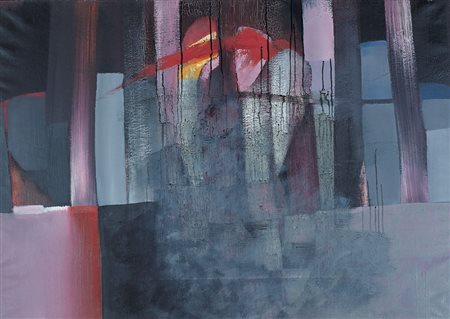 RECALCATI ANTONIO Bresso (Mi) 1938Nella notte bianca, 1958olio su tela cm....