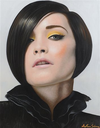 SCIACCA ANTONIO Catania 13/05/1957Volto, 2003olio su tela cm. 90x70, firma in...