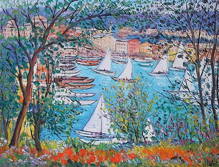 IALENTI ANTONIO Campobasso 12/07/1937Portofino, 2001olio su tela cm. 60x80,...