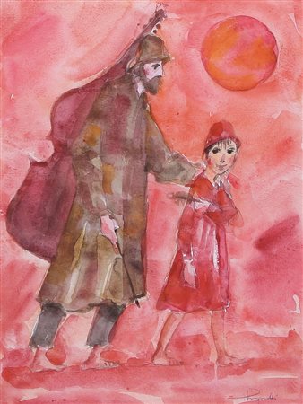 LONGARETTI TRENTO Treviglio (Bg) 27/09/1916Musicante e bambino,...