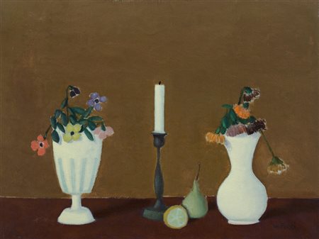 POZZI WALTER Bergamo 1911 - Milano 1989Natura mortaolio su tela cm. 60x80,...