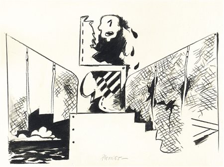 PLESSI FABRIZIO Reggio Emilia 03/04/1940Artificiale 1, 1965pastelli su carta...