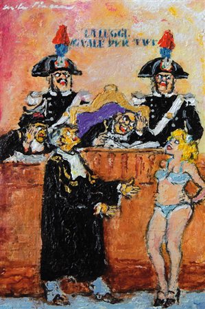 PIACESI WALTER Ascoli Piceno 18/09/1929L'imputata, 2012olio su tavola cm....