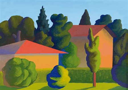 SALVO Leonforte (En) 22/05/1947Versilia, 1995olio su cartone cm. 35,5x50,5;...