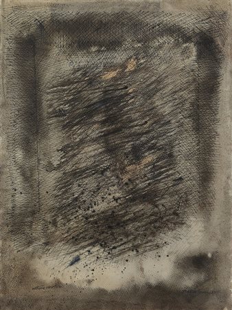 GUENZI COSTANTINO Milano 1926 - 1989Interno ventoso, 1985tecnica mista su...