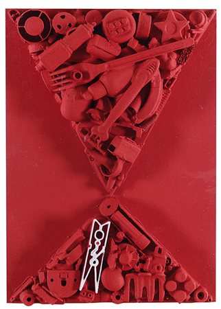 TOSONI CATERINA Milano 1961Contatto colore acrilico e materiale plastico su...