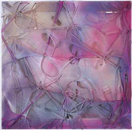 ALA Viterbo 22/02/1966Green day, 2007calze e corde cm. 70x70, firma al retro,...