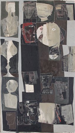 ZUFFI PIETRO Imola 28/04/1919 - 2006Trofei, 1951olio su tela cm. 180x100,...