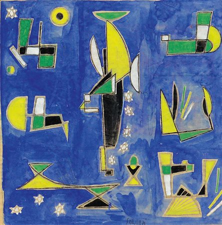 SOLDATI ATANASIO Parma 25/08/1896 - Parma 27/08/1953Composizione, 1949tempera...