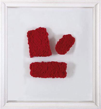 PINELLI PINO Catania 01/10/1938Pittura Popera in 3 elementi rossi di cm....