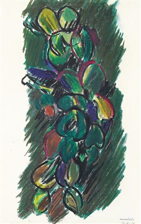 MORLOTTI ENNIO Lecco 21/09/1910 - Milano 15/12/1992Foglie, 1969pastello su...