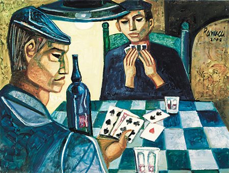 RANUCCI LUCIO Perledo (Co) 1924Bistrot au port, 2008acrilico su tela cm....