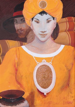 CIVITARESE GOFFREDO Chieti 30/01/1938Predominante arancio, 2002olio su tela...