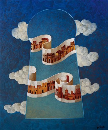 FORTUNATO FRANCO Roma 06/12/1946Il cielo segreto, 2013olio su tela cm. 60x50,...