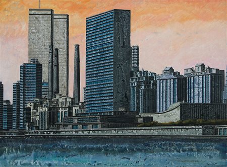 CAPUTO TONINO Lecce 14/05/1933South Townolio su tela cm. 50x70, firma in...