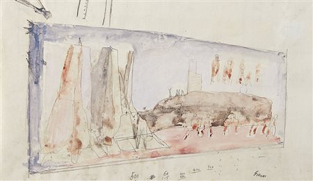 SIRONI MARIO Sassari 12/05/1885 - Milano 05/08/1961Composizione - studio per...