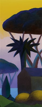 SALVO Leonforte (En) 22/05/1947Senza titolo, (1990)olio su tavola cm. 65x25,...