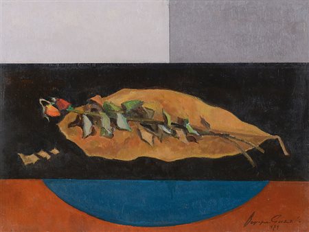 GUZZI BEPPE Genova 23/03/1902 - Roma 1982Natura morta, 1979olio su tela cm....