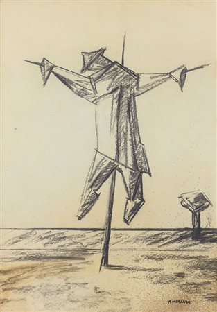 MORANDO PIETRO Alessandria 05/06/1889 - 24/09/1980Spaventapassericarboncino...