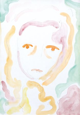 GUIDI VIRGILIO Roma 04/04/1891 - Venezia 07/01/1984Volto femminileacquerello...