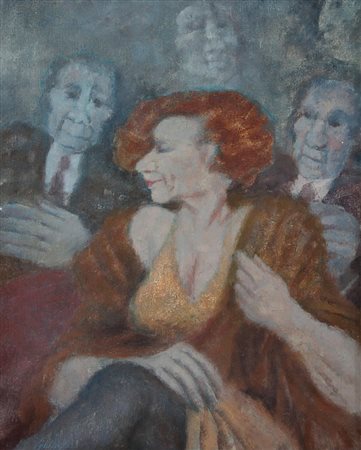 SQUILLANTINI REMO Stia (Ar) 1920 - Firenze 06/08/1996A teatro, 1978olio su...