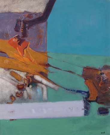 CERETTI MINO Milano 17/02/1930Figurazione, 1962olio su tela cm. 100x81, firma...