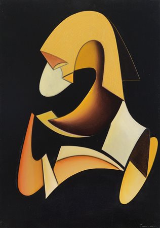 PROVINO SALVATORE Bagheria (Pa) 04/06/1943Forme non euclidee, 1977olio su...