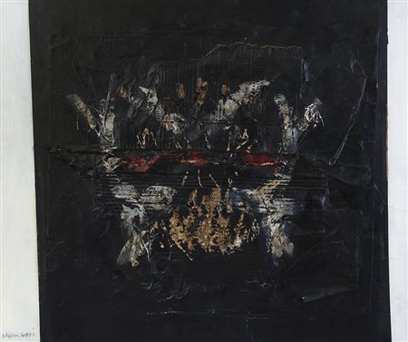 CARMASSI ARTURO Lucca 02/07/1925Senza titoloolio, tecnica mista e collage su...