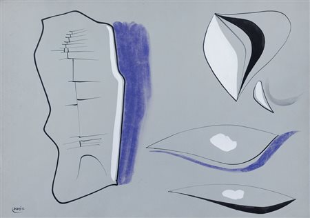 DORAZIO PIERO Roma 28/06/1927 - Todi 17/05/2005Senza titolo, 1952tempera su...