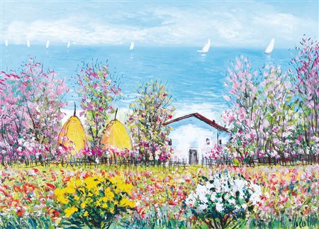 IALENTI ANTONIO Campobasso 12/07/1937Campagna molisanaolio su tela cm. 50x70,...