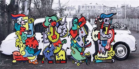 MANSUETO ANTOH Napoli 18/05/1960The real Beatles, 2014olio, tecnica mista e...