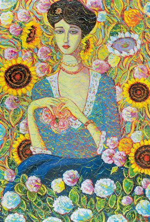 MASIA ROBERTO Iglesias (Ca) 20/02/1958Tra i fioriolio su tela cm. 120x80x2,...