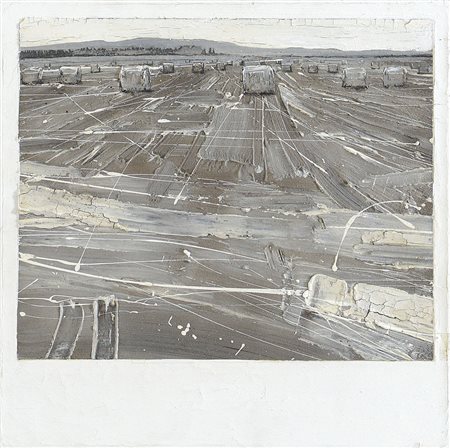 MARICONTI ANDREA Lodi 1978Meta Fisica, 2006olio e cenere su tela cm. 40x40,...