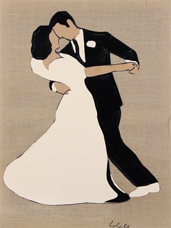 LODOLA MARCO Dorno (Pv) 04/04/1955Ballerinitecnica mista, smalti e collage su...