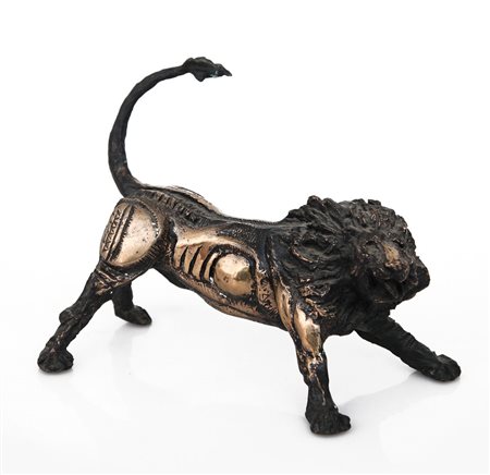 SHAFIK MEDHAT El Badari (Egitto) 1956Leonescultura in bronzo rifinita a mano...